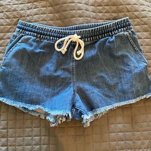 Denim-looking shorts